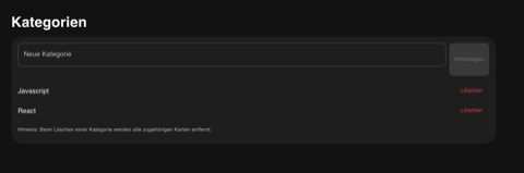 2. Kategorien nutzen